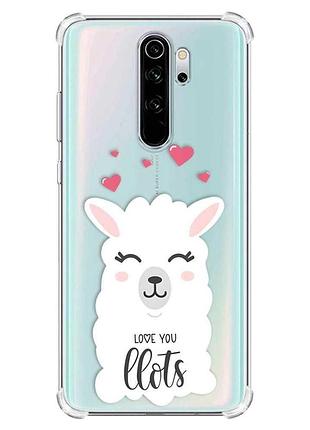 Чехол с утолщёнными углами на xiaomi redmi note 8 pro :: лама (принт 94)