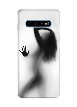 Чохол на samsung galaxy s10 plus :: силует дівчини (принт 66)