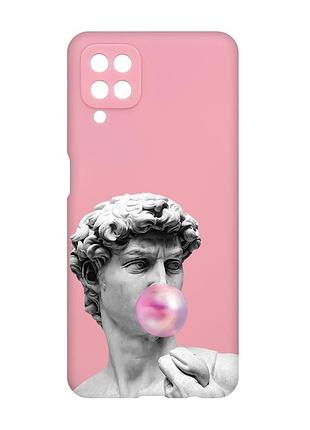 Матовый розовый чехол на samsung galaxy a12 :: скульптура (принт 352)