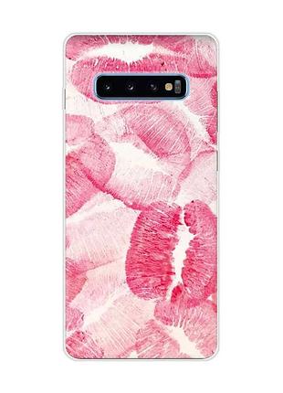Чехол на samsung galaxy s10 plus :: поцелуйчики (принт 93)