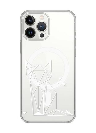 Магнитный чехол на iphone 15 pro с поддержкой magsafe :: лиса (принт 127)