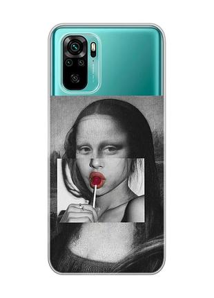 Чехол на xiaomi redmi note 10 / note 10s :: современная мона лиза (принт 351)
