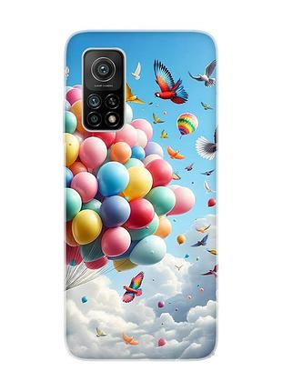 Чехол на xiaomi mi 10t/mi 10t pro :: воздушные шарики (принт 365)