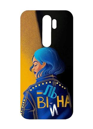 Матовый чехол с розовыми боками на xiaomi redmi note 8 pro :: вольная (принт 252)