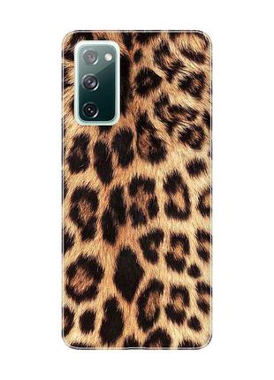 Матовый чехол на samsung galaxy s20 fe :: леопардовый дизайн (принт 383)