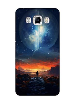 Чохол з рожевими боками на samsung galaxy j7(2016) j710 :: космос (принт 247)