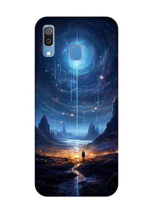 Чохол з червоними боками на samsung galaxy a30 (2019) / a20 (2019) :: космос (принт 244)