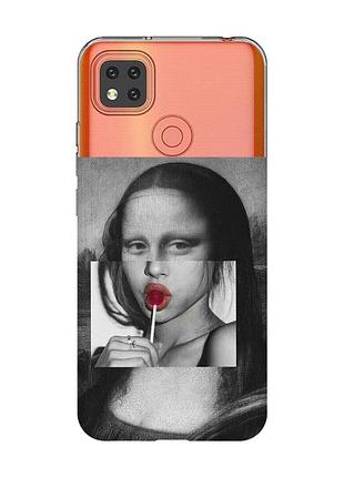Чехол для xiaomi redmi 9c/10a :: современная мона лиза (принт 351)