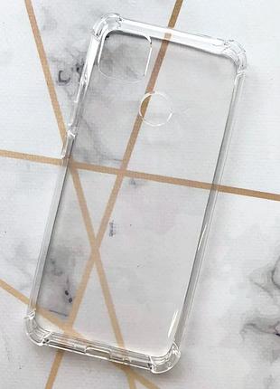 Прозорий силіконовий чохол з потовщеними кутами на xiaomi redmi 9c / 10a