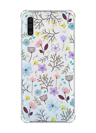 Чохол з потовщеними кутами на samsung galaxy а50 (2019) а505 :: квітковий фон (принт 267)