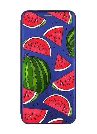 Чехол-книжка с рисунком для samsung galaxy a14 5g синий :: арбузы (принт 341)