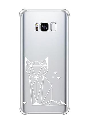 Чехол с утолщёнными углами на samsung galaxy s8 :: лиса (принт 127)