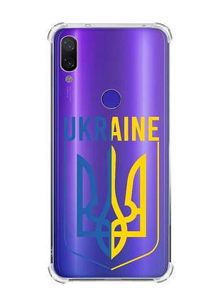 Чохол з потовщеними кутами на xiaomi redmi note 7/7 pro :: тризуб /принт 254/