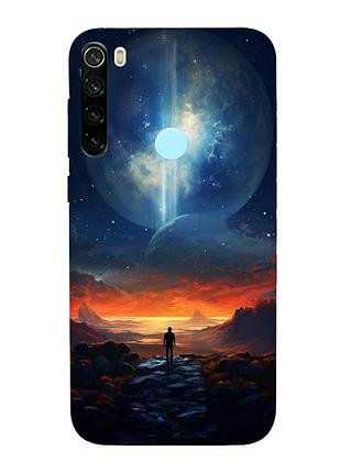 Чохол з червоними боками на xiaomi redmi note 8t :: космос (принт 247)