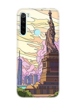 Чехол на xiaomi redmi note 8 :: статуя свободы (принт 331)