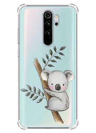 Чехол с утолщёнными углами на xiaomi redmi note 8 pro :: коала (принт 132)