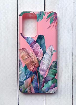 Матовый чехол на xiaomi redmi note 10 pro/10 pro max розовый :: тропики (принт 372)