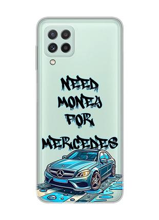 Прозорий чохол на samsung galaxy m32/a22/m22 4g :: хочу мерседес (принт 387)
