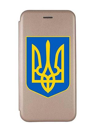 Чохол-книжка з малюнком на xiaomi redmi 7 :: золотий :: тризуб україна /принт 256/
