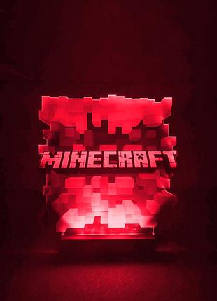 Детский ночник куб майнкрафт minecraft 6