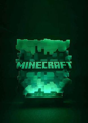 Детский ночник куб майнкрафт minecraft 9