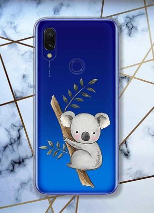 Прозорий чохол на xiaomi redmi 7 :: коала /принт 132/