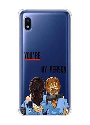 Чехол с утолщёнными углами для samsung galaxy a10 (2019)/a105 :: подружки с анатомии (принт 251)