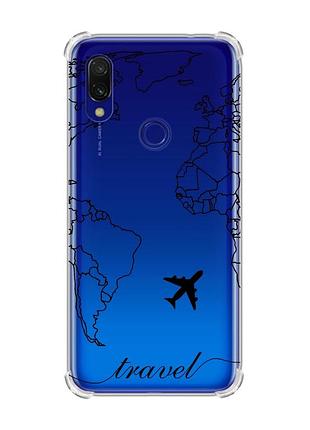 Чохол з потовщеними кутами на xiaomi redmi 7 :: карта. контур /принт 330/