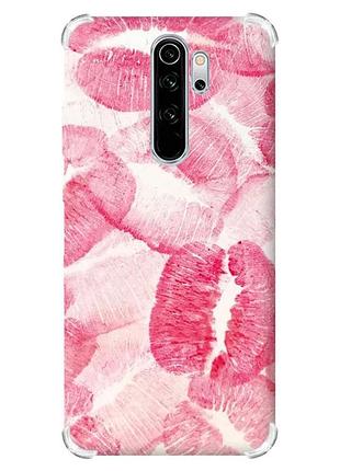 Чехол с утолщёнными углами на xiaomi redmi note 8 pro :: поцелуйчики (принт 93)