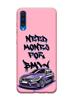 Матовый розовый чехол на samsung galaxy a50 (2019) a505/a30s :: хочу бмв (принт 386)