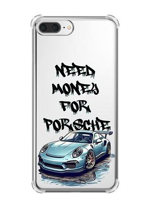 Чохол з потовщеними кутами на iphone 7 plus/ 8 plus :: хочу порше (принт 385)