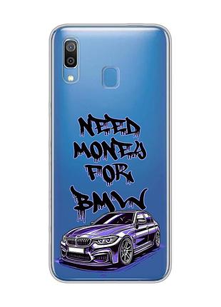 Прозорий чохол на samsung galaxy a30 (2019)/a20 (2019) хочу бмв (принт 386)