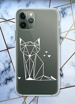 Прозрачный чехол на iphone 12/12 pro :: лиса (принт 127)