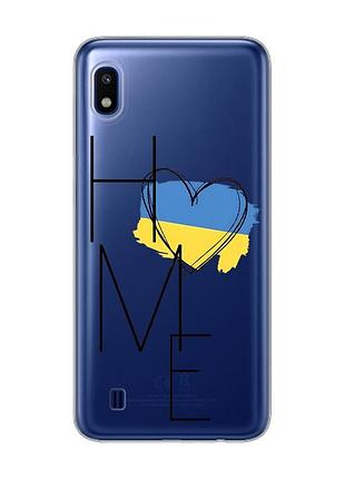 Прозрачный чехол на samsung galaxy a10 (2019) a105 :: дом украина (принт 353)