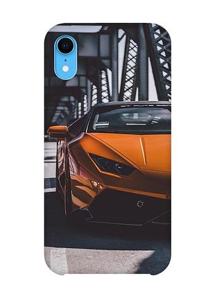Чехол на iphone xr :: авто оранжевое (принт 237)