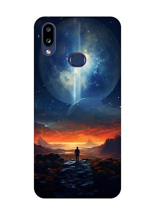 Чехол с красными боками на samsung galaxy a10s (a107) :: космос (принт 247)