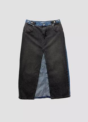 Джинсова спідниця pull&bear size m з вирізом