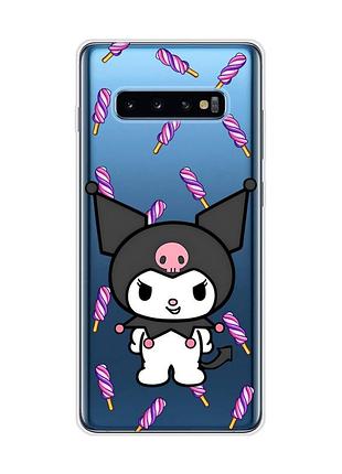 Прозрачный чехол на samsung galaxy s10 plus куроми (принт 390)