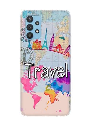 Чехол на samsung galaxy a32 :: путешествие. travel (принт 321)