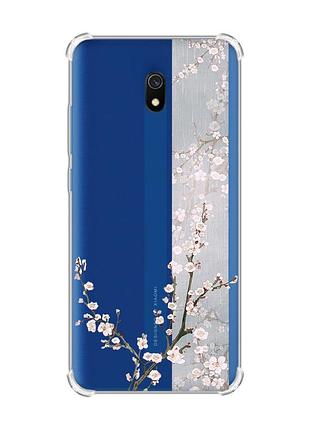 Чохол з потовщеними кутами на xiaomi redmi 8a :: квітуча сакура (принт 285)