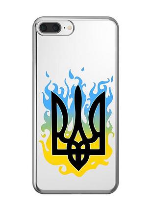 Прозорий чохол на iphone 7 plus/8 plus :: тризуб полум'я (принт 257)