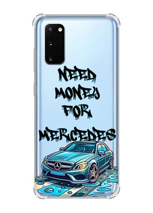 Чехол с утолщёнными углами для samsung galaxy s20 plus :: хочу мерседес (принт 387)