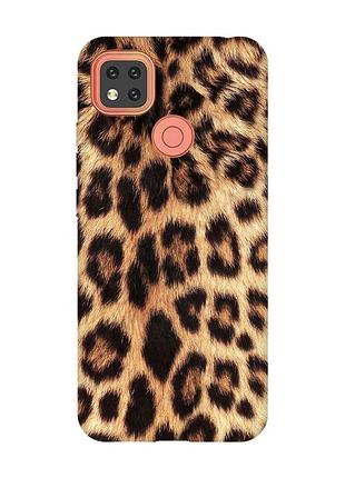 Матовый чехол для xiaomi redmi 9c/10a :: леопардовый дизайн (принт 383)
