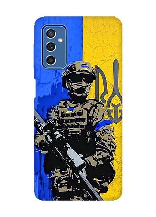 Чехол на samsung galaxy m52 :: солдат (патриотический принт 350)