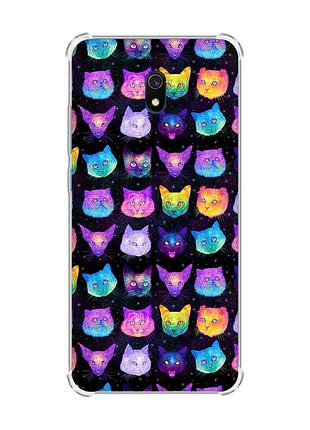 Чохол з потовщеними кутами на xiaomi redmi 8a :: котики фон (принт 362)