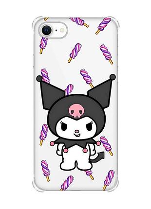 Чохол з потовщеними кутами на iphone 7 / 8 куромі (принт 390)