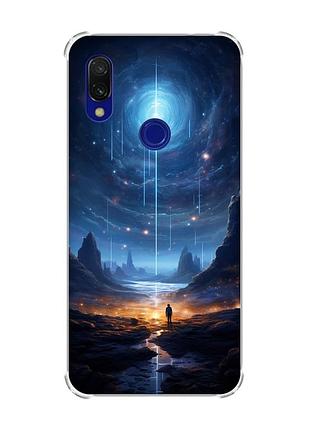 Чохол з потовщеними кутами на xiaomi redmi 7 :: космос /принт 244/