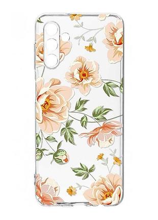 Прозрачный чехол на samsung galaxy s24 fe цветы пастельные (принт 277)