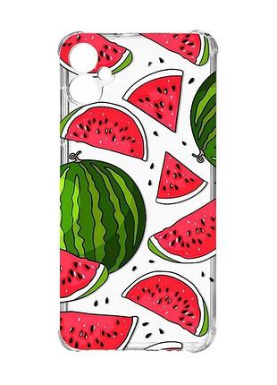 Чохол з потовщеними кутами на samsung galaxy a06 (a065) кавуни (принт 341)