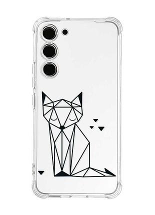 Чехол с утолщёнными углами на samsung galaxy s23 :: лиса (принт 126)